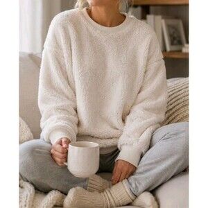 Summer & Rose Women's Sherpa Pullover Sweatshirt Plus Size